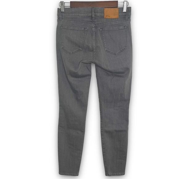 J. Crew Women's Gray Mid-Rise Toothpick Skinny‎ Stretch Ankle Jeans Size 26 - Picture 2 of 16
